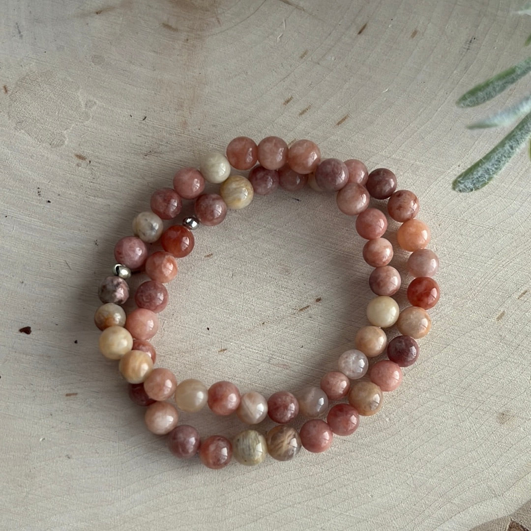 Sunstone Small Bead Bracelet