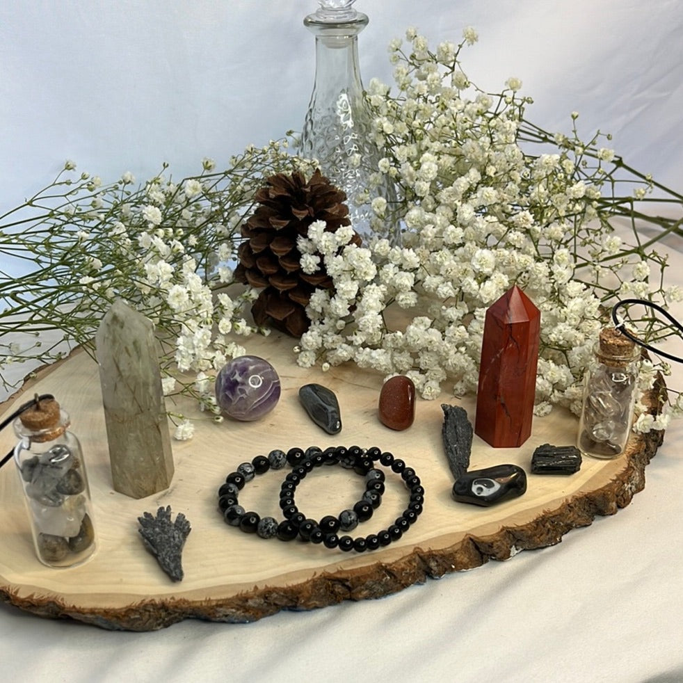 Natural Crystal Protection Set