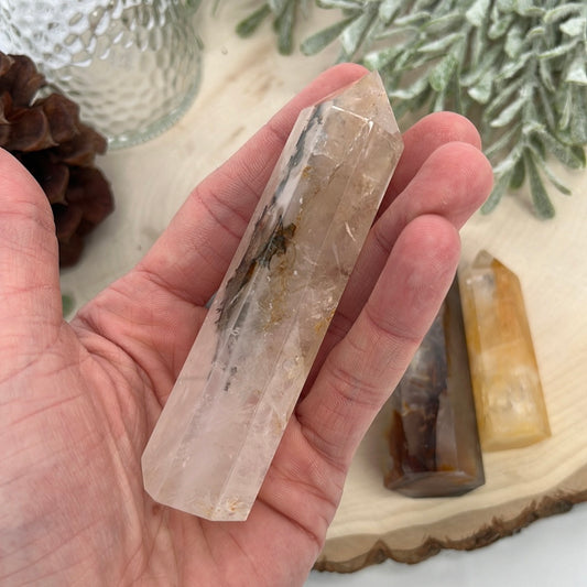 Golden Healer Tower Point Crystal