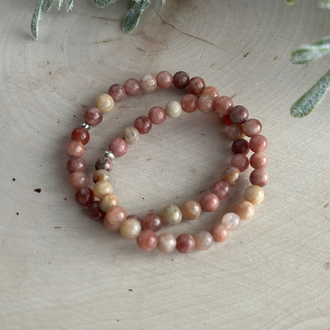 Sunstone Small Bead Bracelet