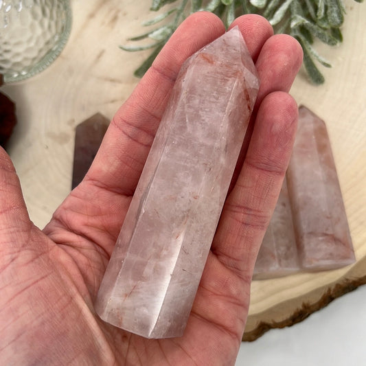 Fire Quartz Crystal Tower Point