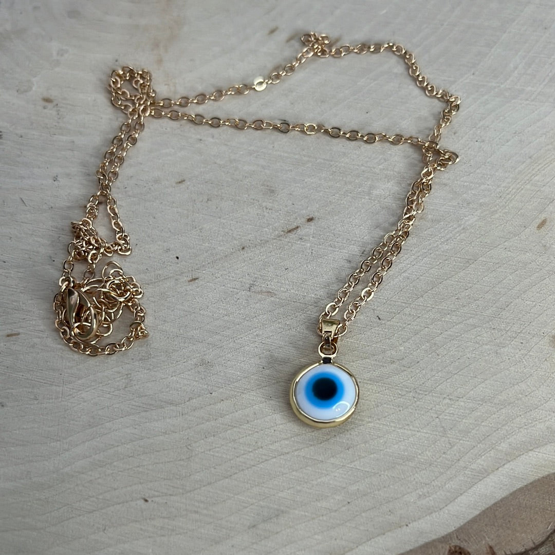 Evil Eye Protection Necklace - Gold