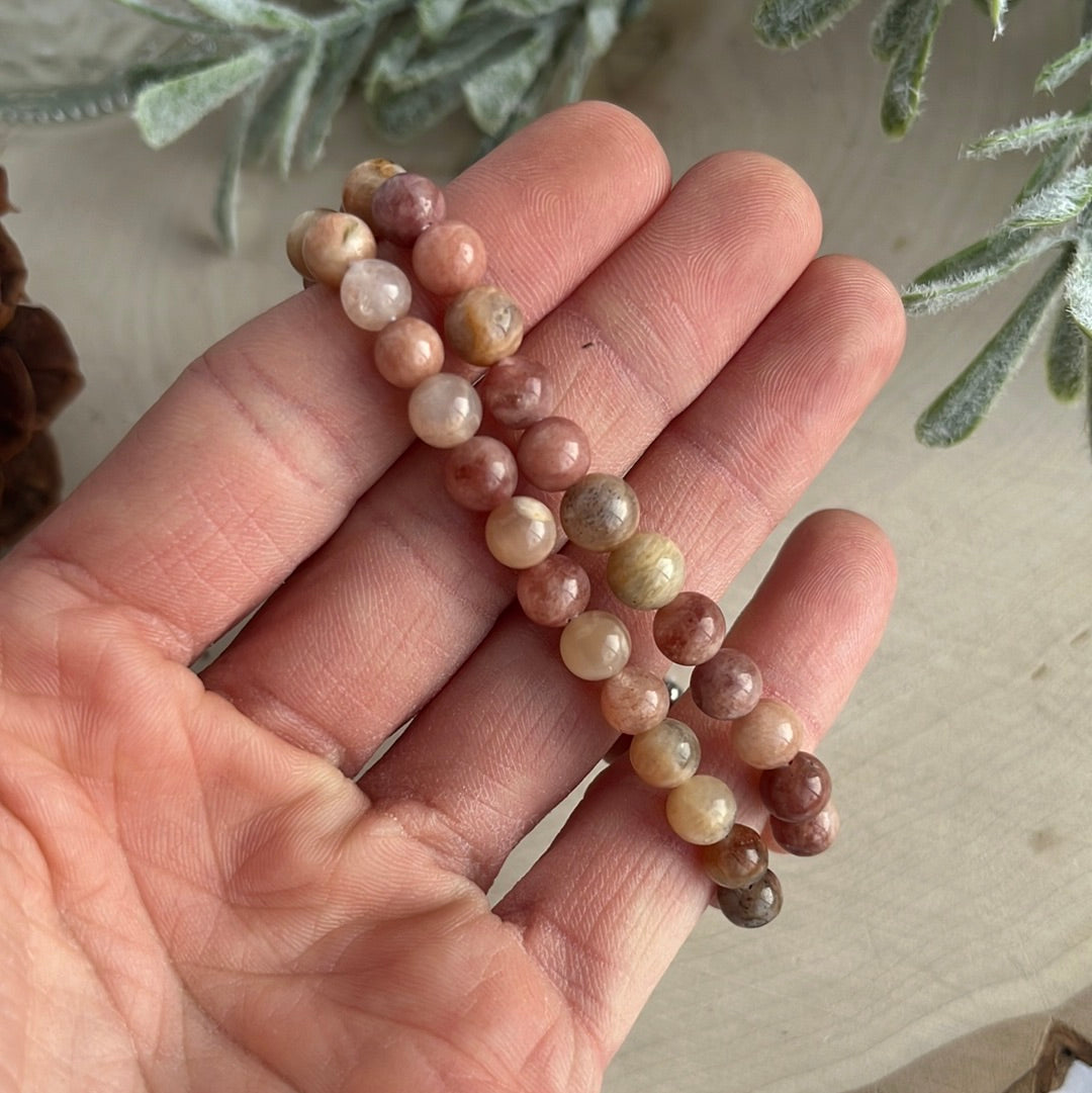 Sunstone Small Bead Bracelet