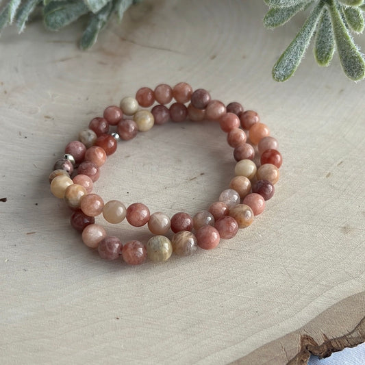 Sunstone Small Bead Bracelet