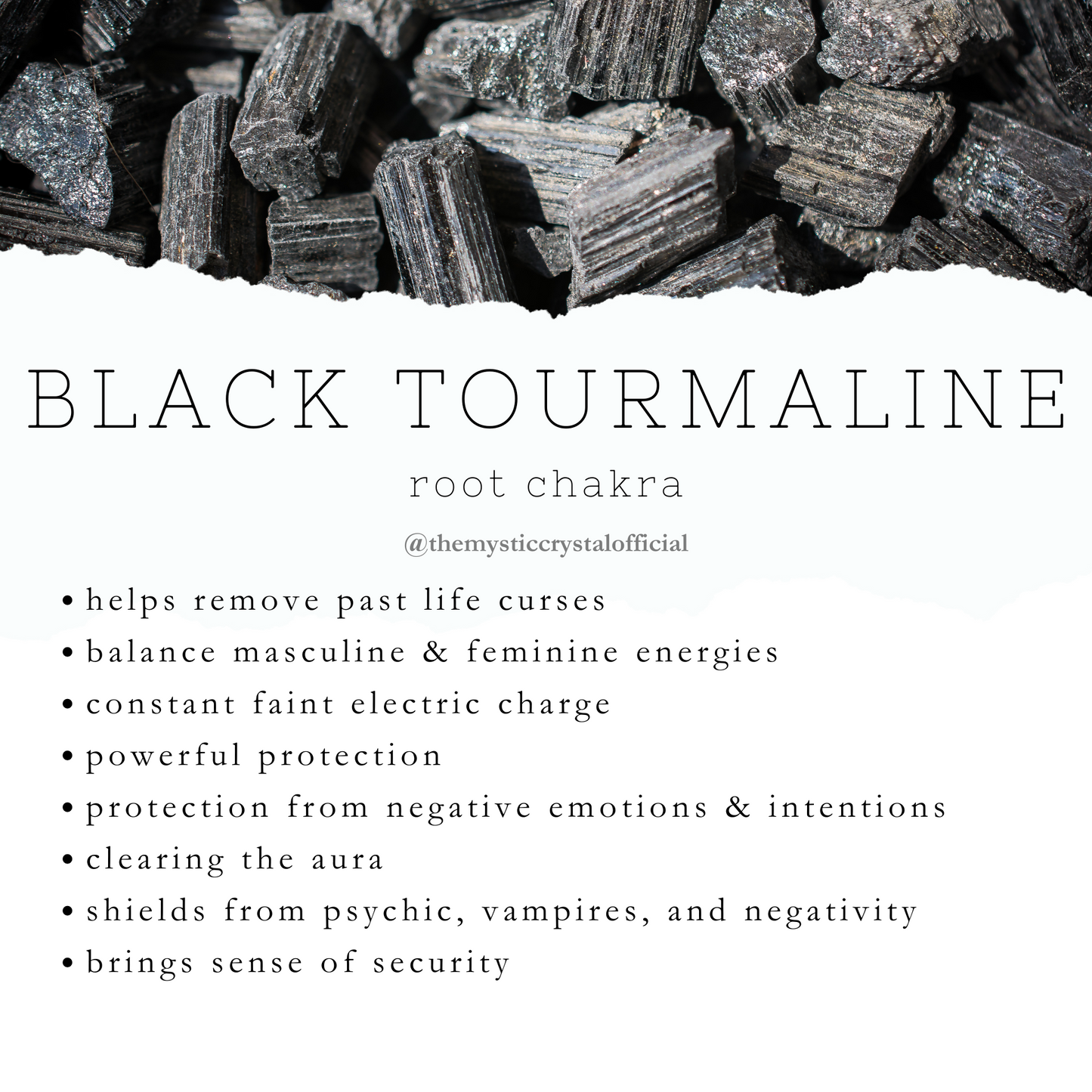 Black Tourmaline Small Chip Necklace