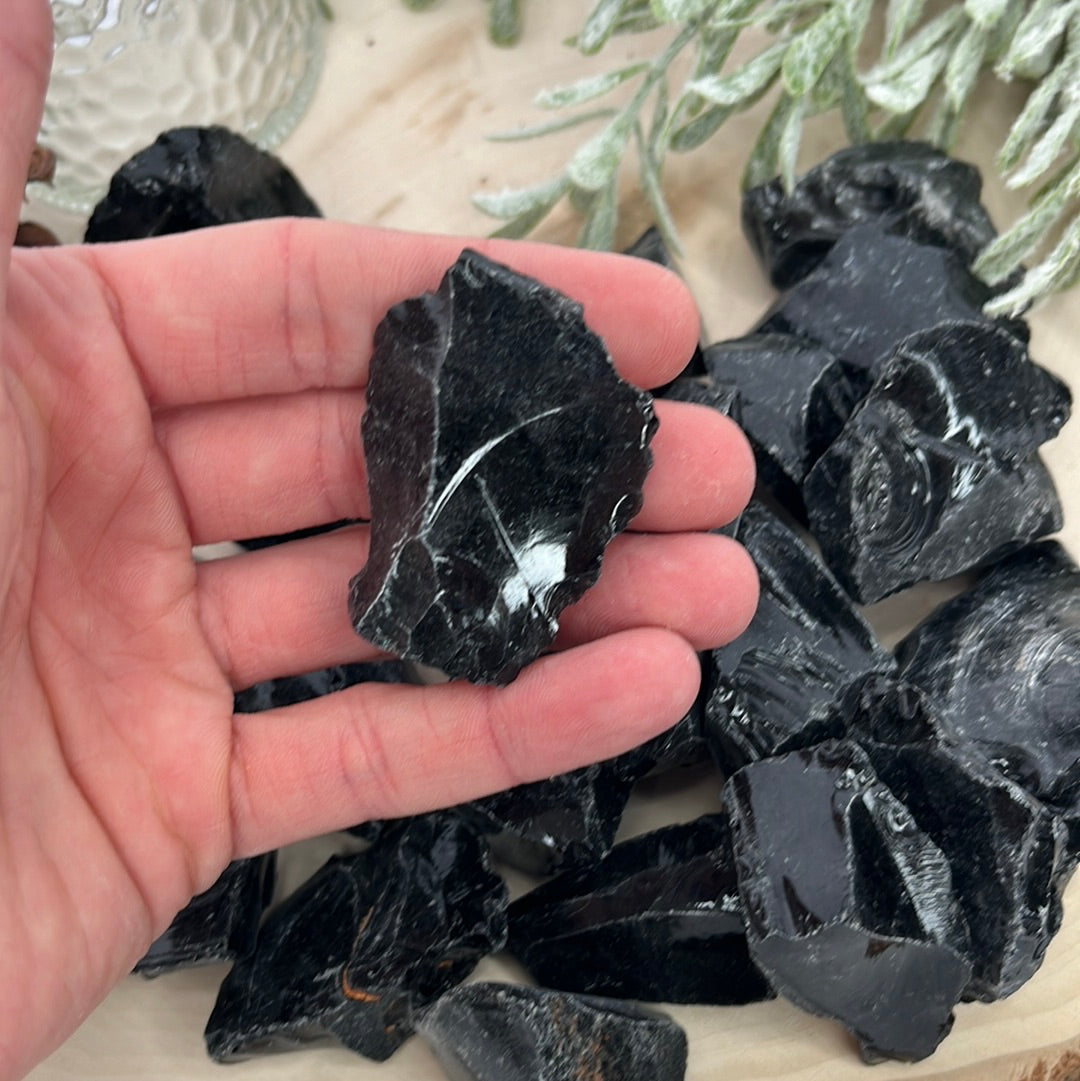 Black Obsidian Raw Chunk from Brazil