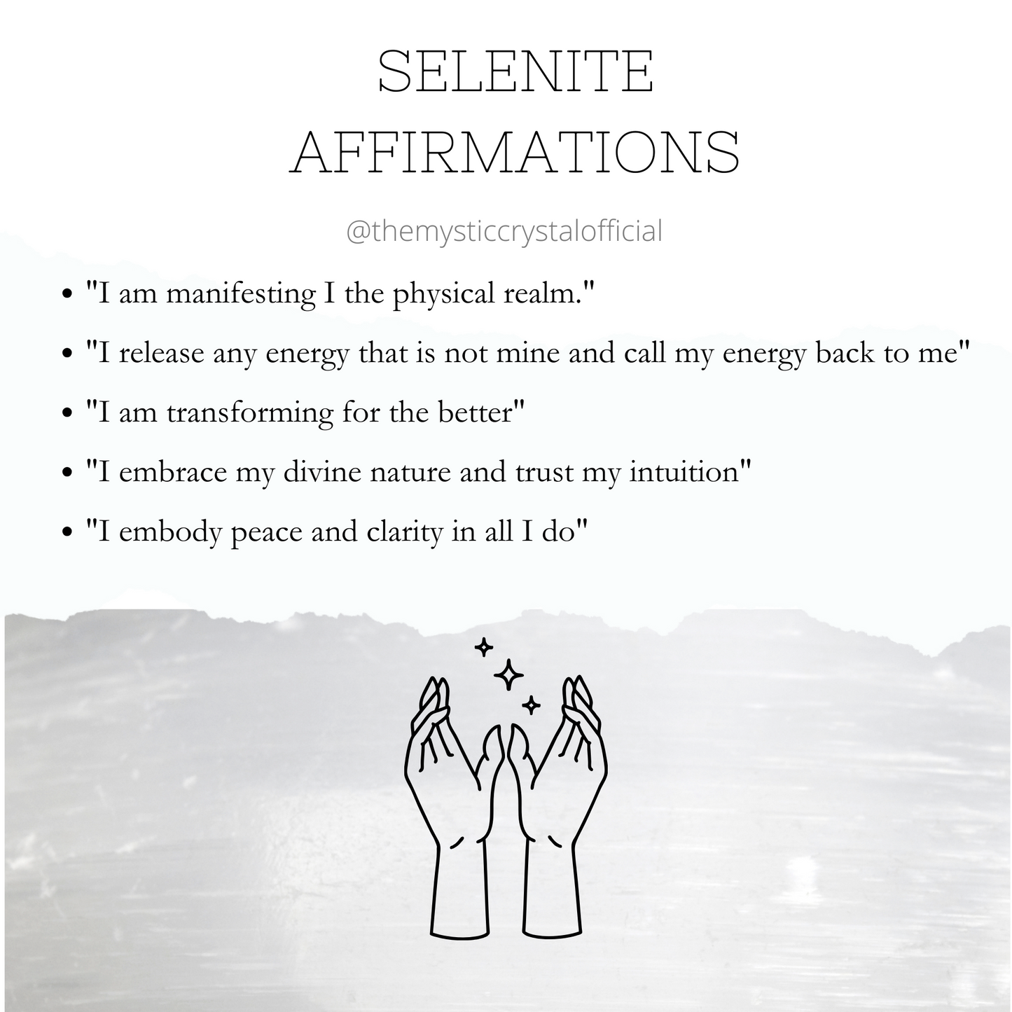 Selenite Round Bead Bracelet