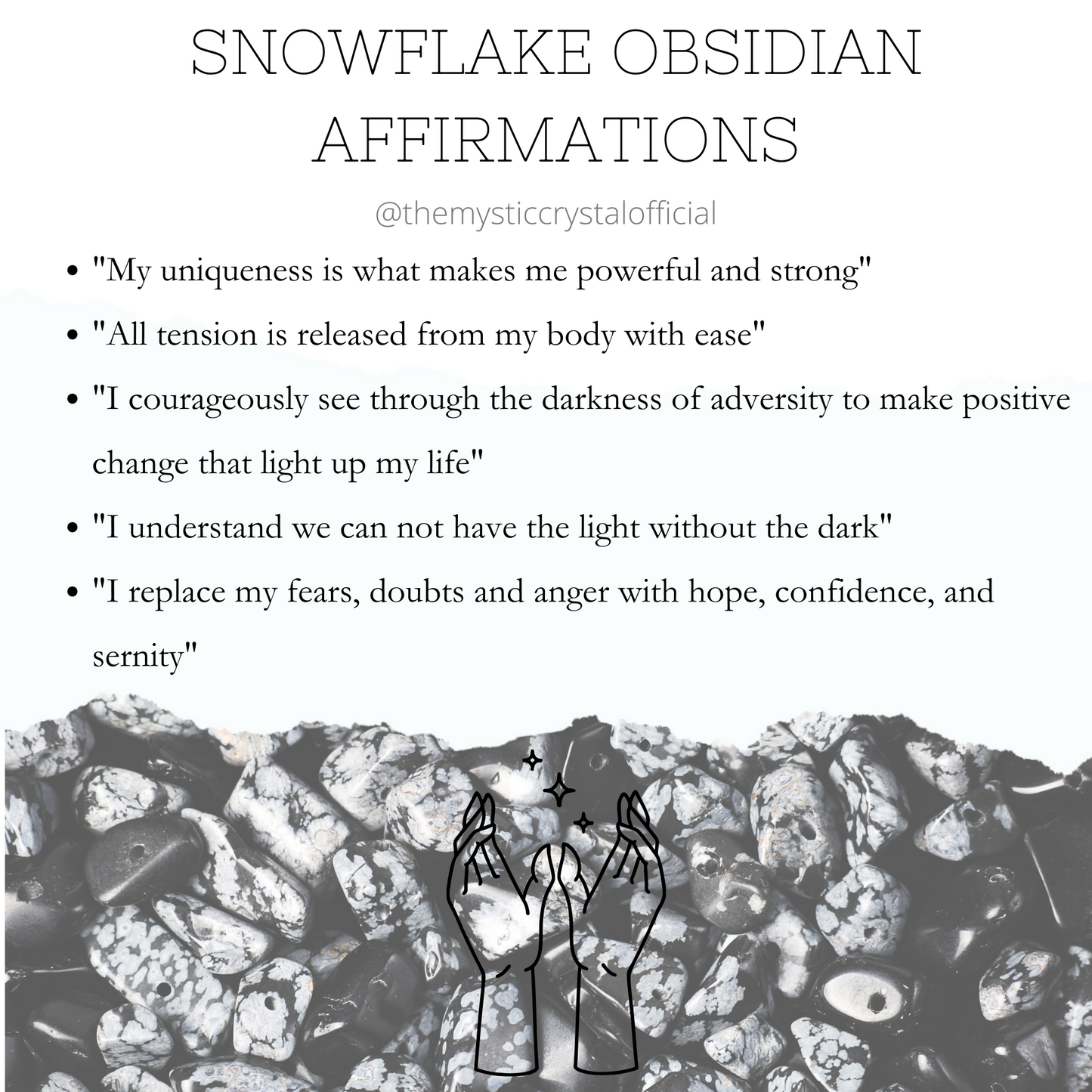 Snowflake Obsidian Crystal Chip Necklace W/ Black Cord