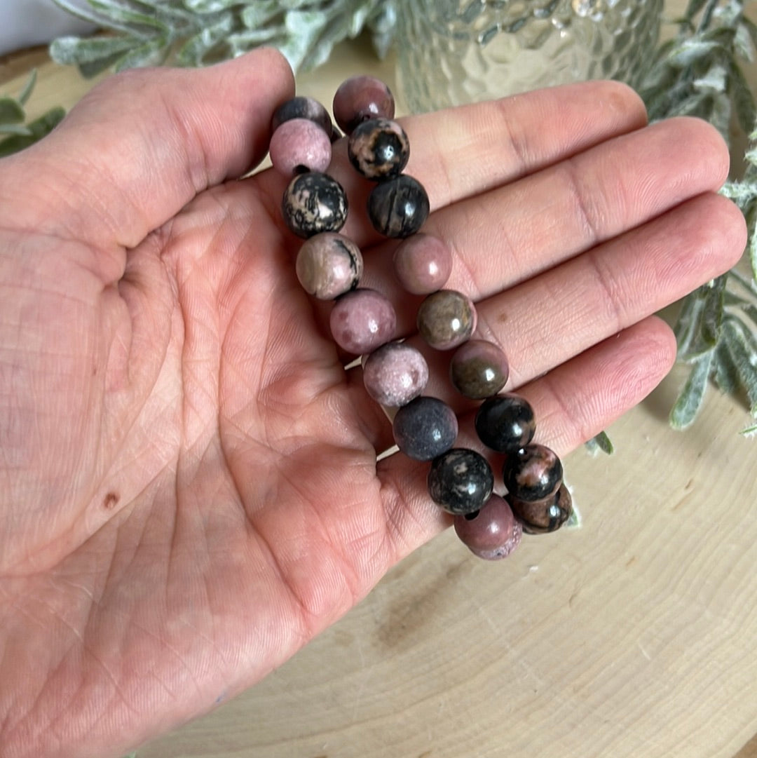 Rhodonite Large Round Bracelet