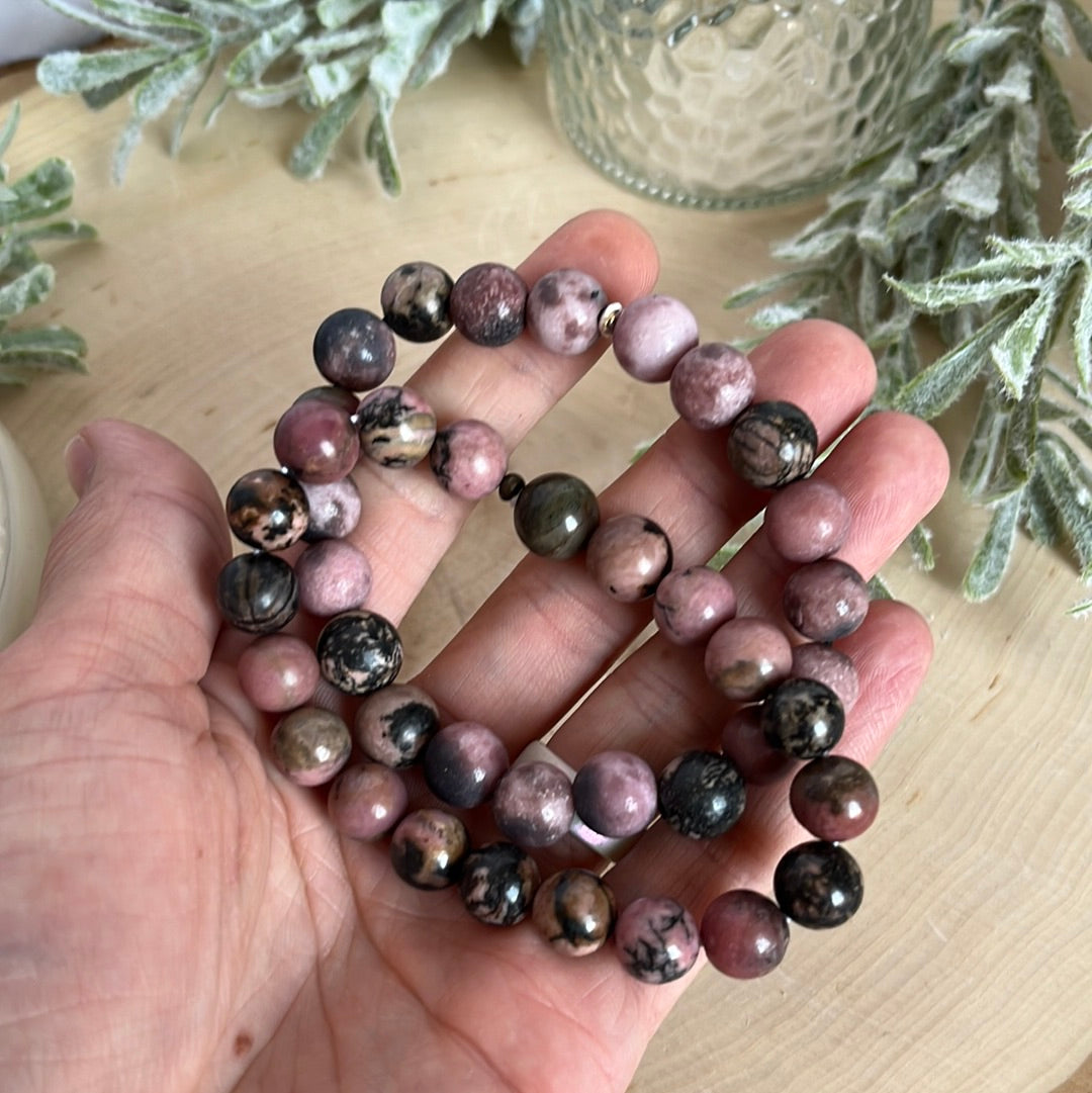 Rhodonite Large Round Bracelet