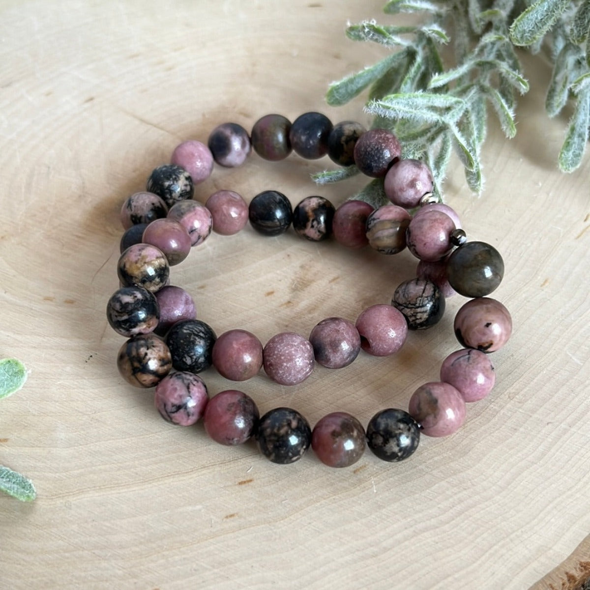 Rhodonite Large Round Bracelet