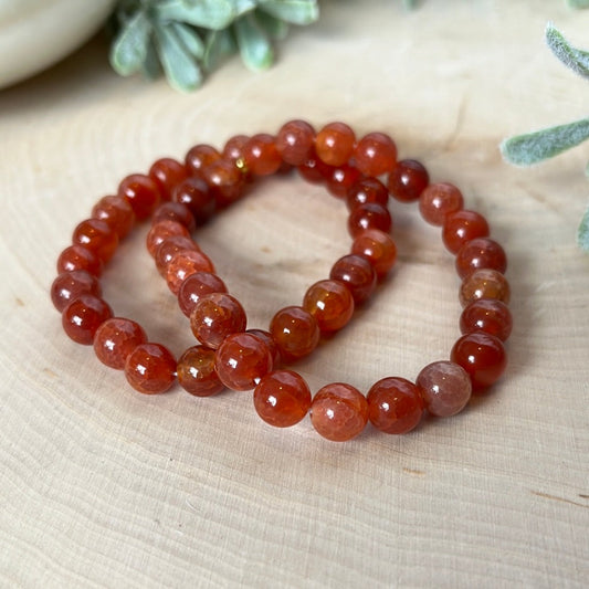 Fire Agate Round Bracelet