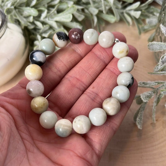 Amazonite Polished Large Round Bracelet
