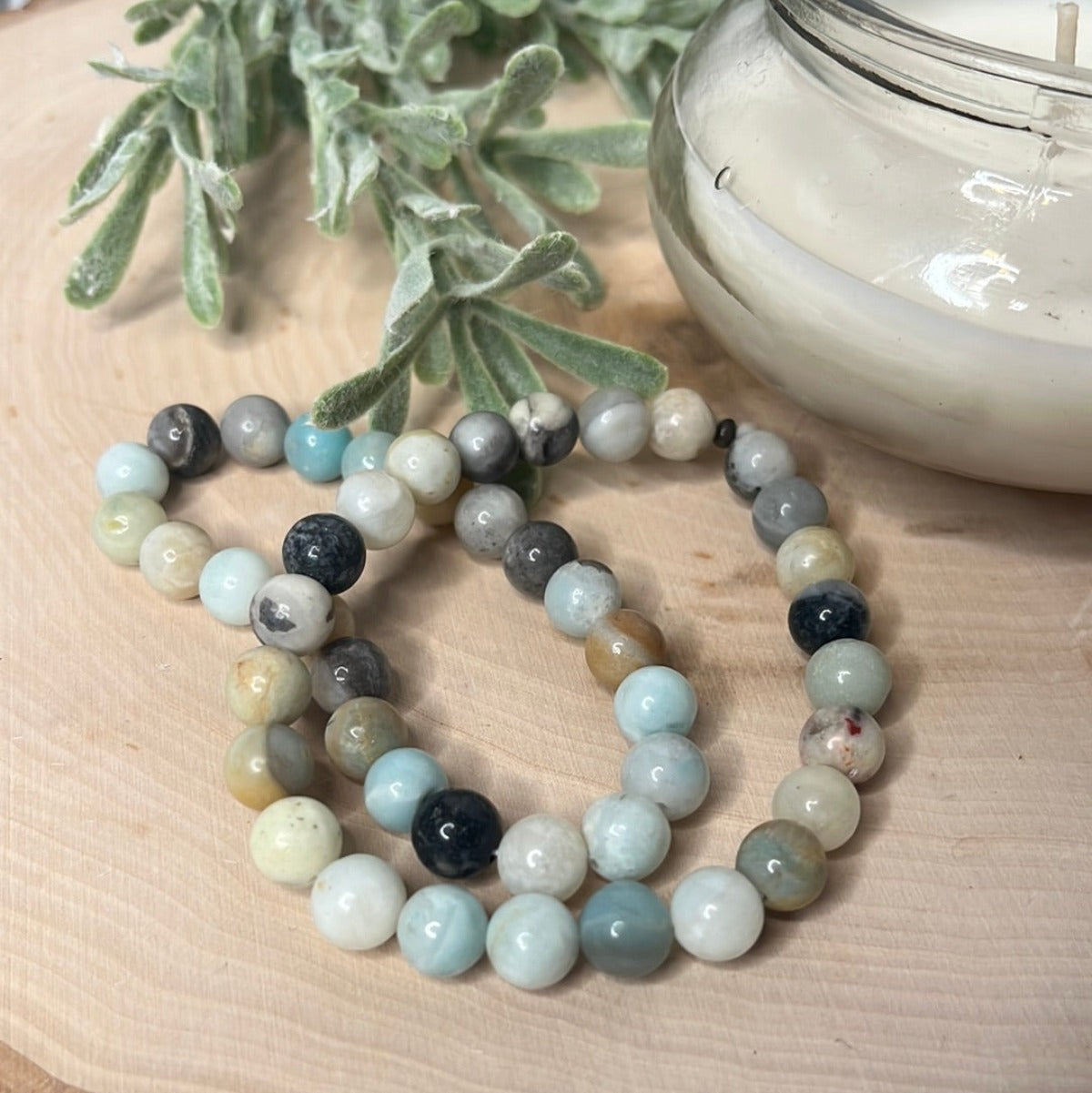 Amazonite Polished Round Bracelet