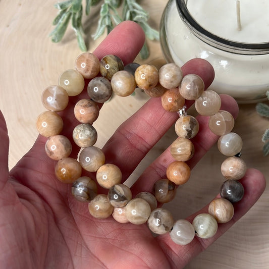Sunstone Large Bead Bracelet