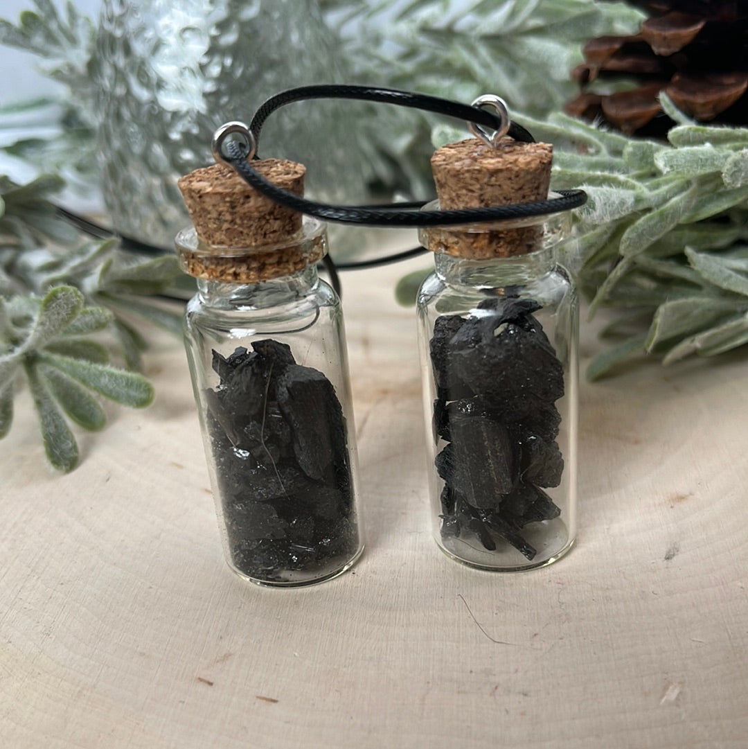 Black Tourmaline Small Chip Necklace
