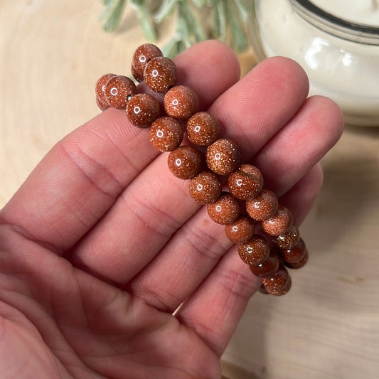 Goldstone Round Bracelet
