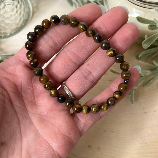 Tiger's Eye Small Round Bracelet