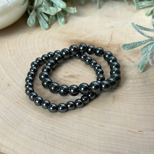 Hematite Round Bracelet