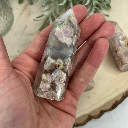 Flower Agate / Cherry Blossom Agate Tower Point
