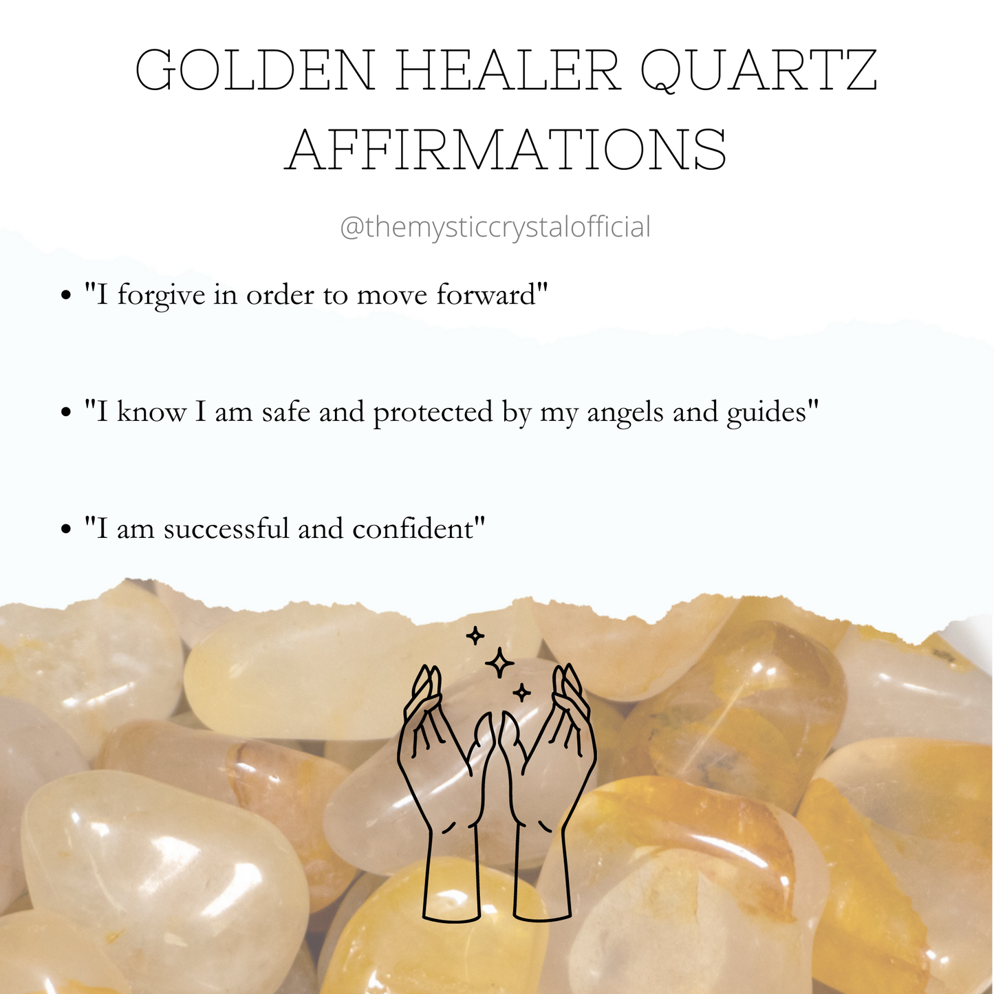 Golden Healer Tower Point Crystal