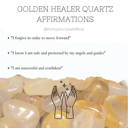 Golden Healer Tower Point Crystal
