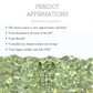Peridot Crystal Chip Necklace W/ Black Cord