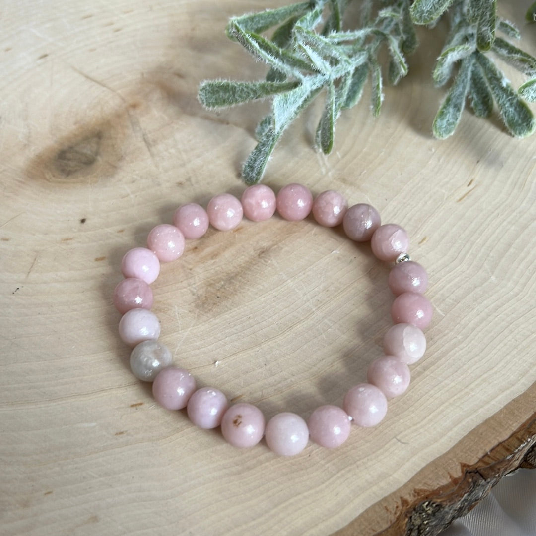 Pink Opal Chinese Round Bracelet