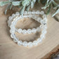 Selenite Round Bead Bracelet