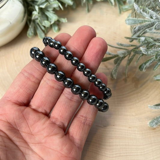 Hematite Round Bracelet